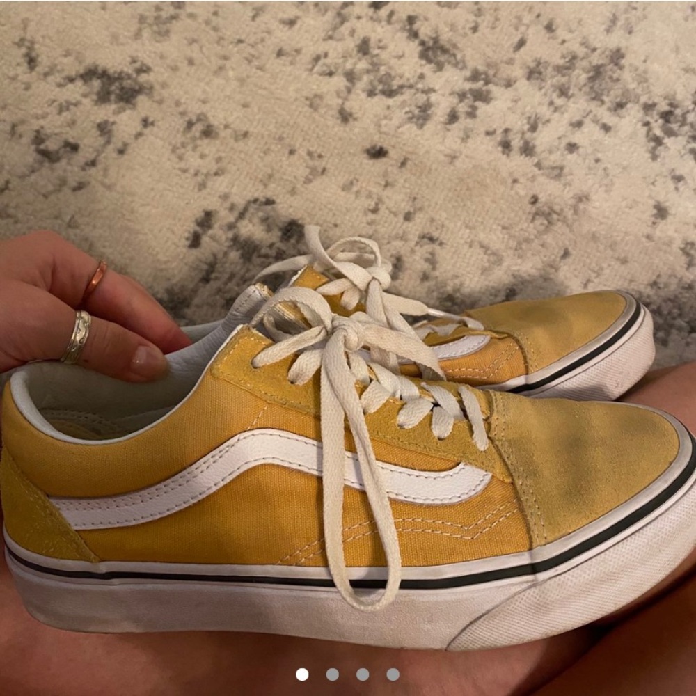 Yellow old skool vans